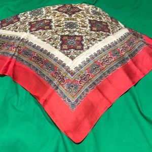 Liberty Multi color scarf feels like silk 26x28